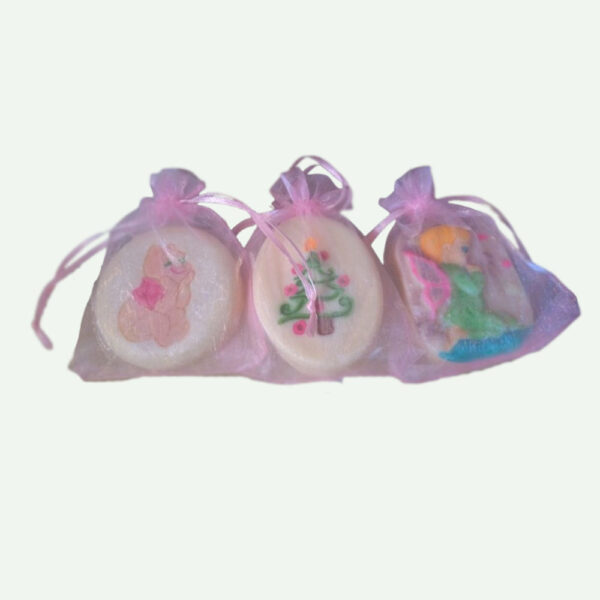 Figurás háziszappan organza csomagolásban 65g